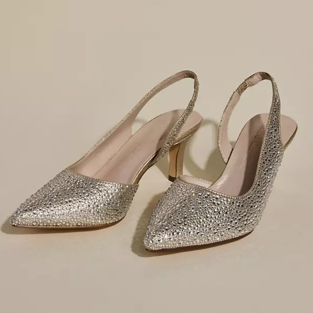 Rhinestone Embellished Pointed Toe Slingback Heels
STYLE# TAMMY10 — Size 7